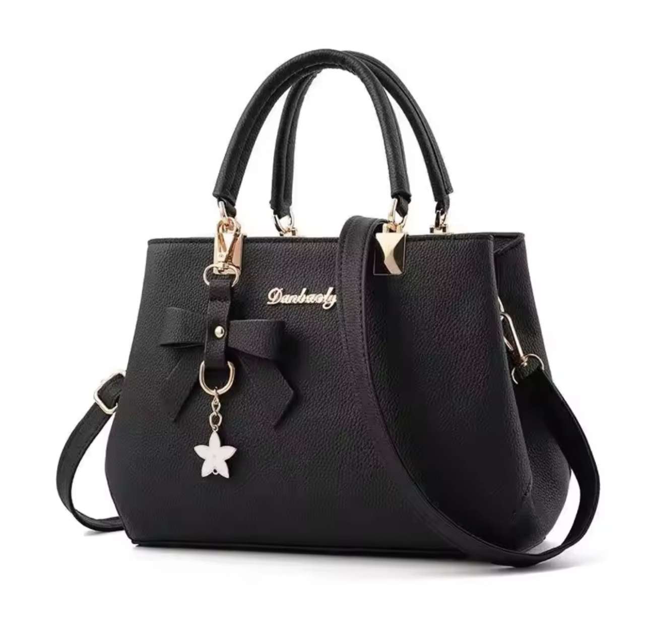 Women Messenger Bags With Flower Pendant Office Ladies Fashion Totes Pure Handbag For Female New Cro