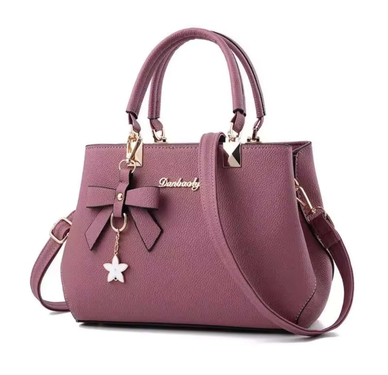 Women Messenger Bags With Flower Pendant Office Ladies Fashion Totes Pure Handbag For Female New Cro