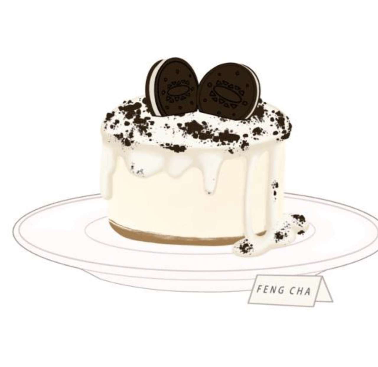 Cookie Snowfall Cake