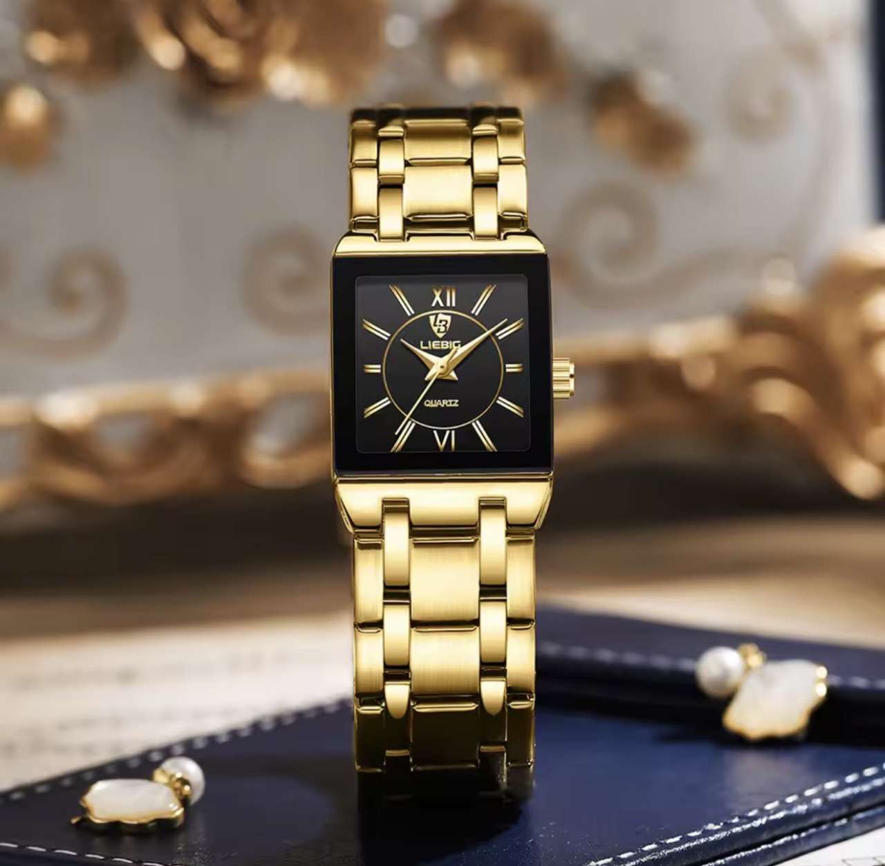 LIEBIG Lady Luxury Simple Waterproof Quartz Wristwatches Fashion Women's Watches Ladies Elegant Stai