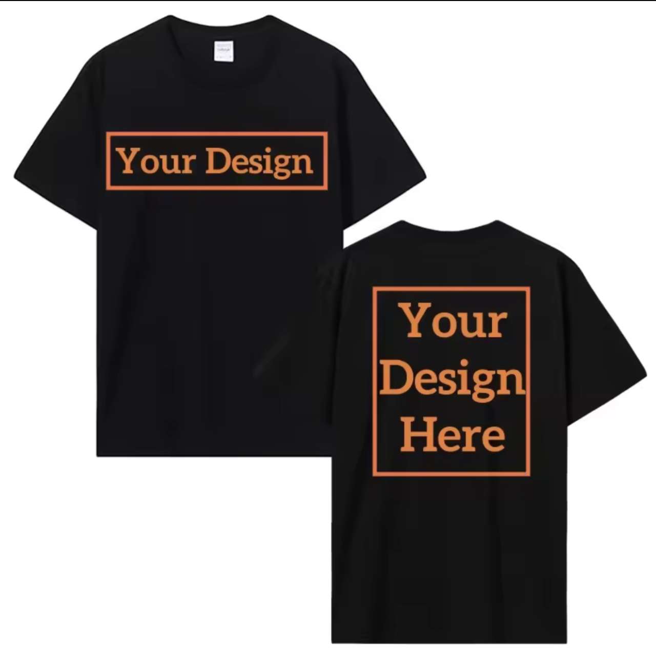 Men's Cotton T-shirt Personalized Your Design Here Custom Text Tshirt for Men Add Your Own Design Fa