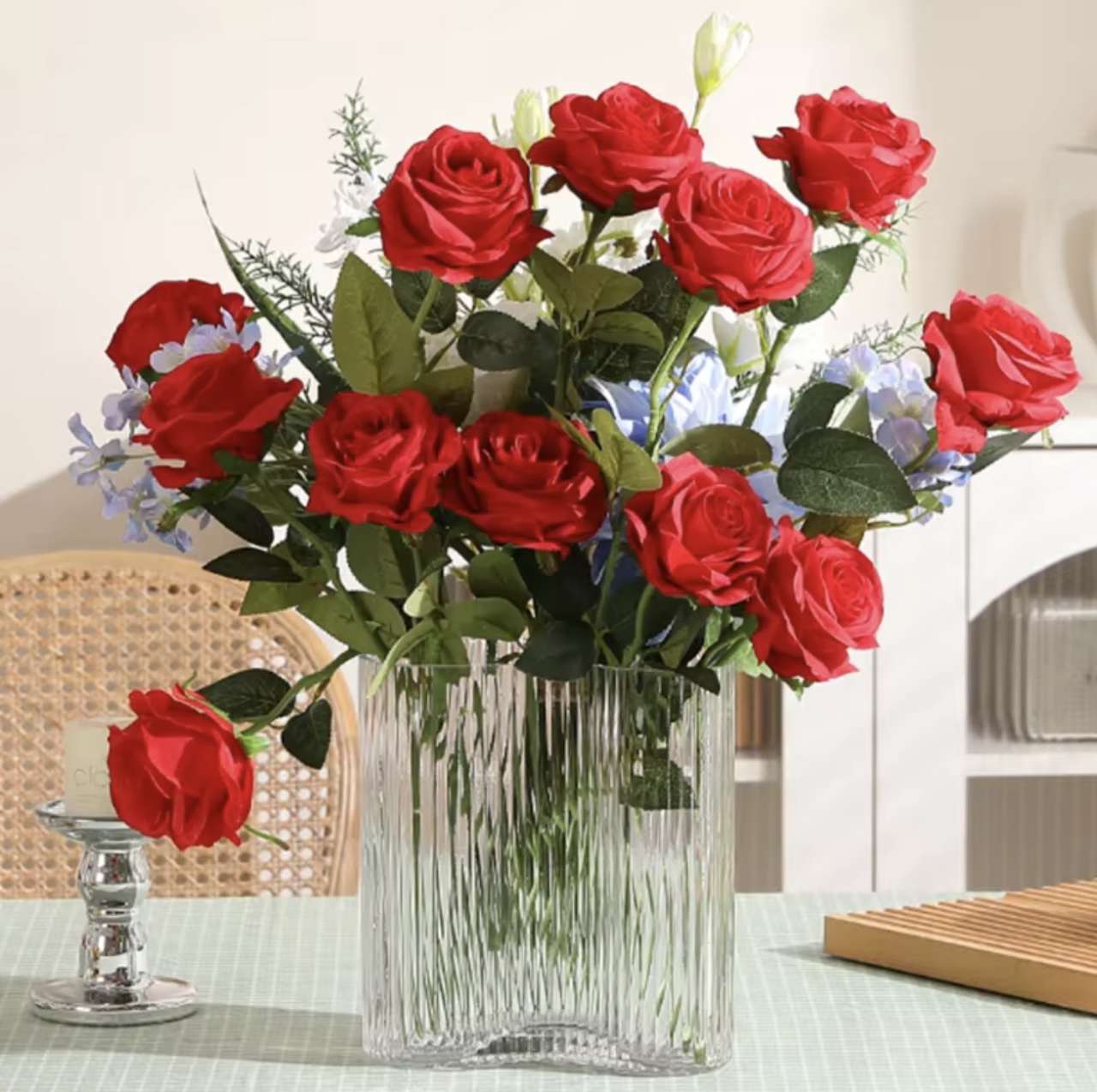10/20pcs rose artificial flowers rose branch artificial red rose realistic fake rose wedding party r