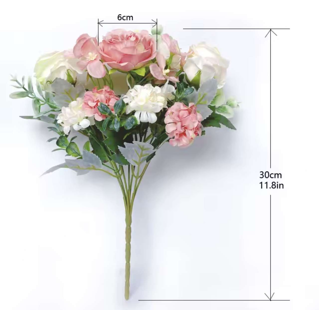 7 Heads Artificial Flowers Silk Peony Rose Hydrangea Bouquet Home Decorations Party Wedding Bride Fa