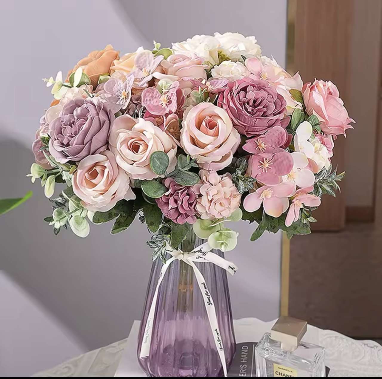 7 Heads Artificial Flowers Silk Peony Rose Hydrangea Bouquet Home Decorations Party Wedding Bride Fa