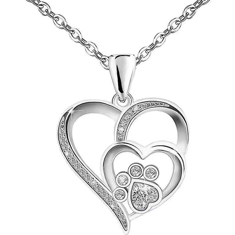 FEMALE NECKLACE || Huitan Sweet Paw Print Shaped
