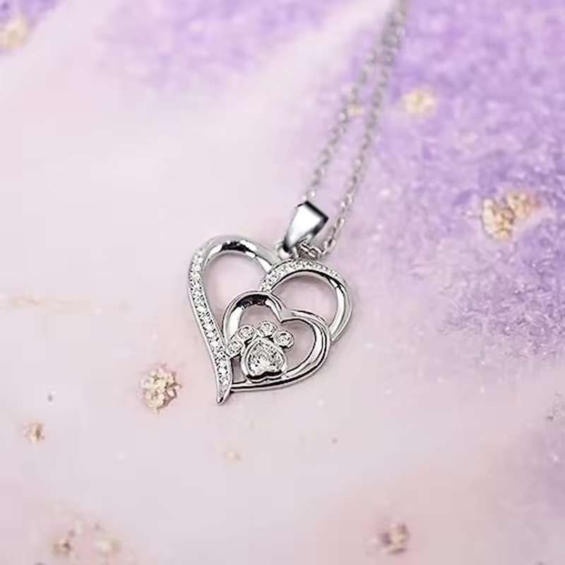 FEMALE NECKLACE || Huitan Sweet Paw Print Shaped