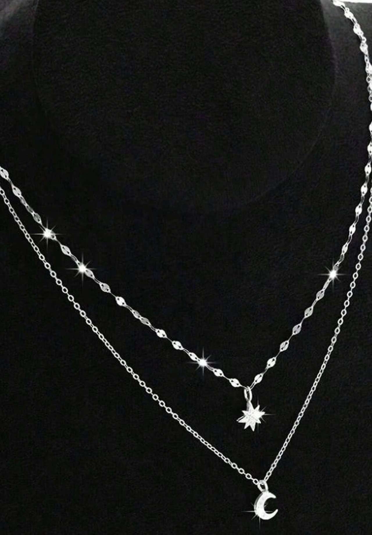 1pc Unique European & American Style Gold Rhinestone Pendant Necklace, Stainless Steel Clasp Clavicl