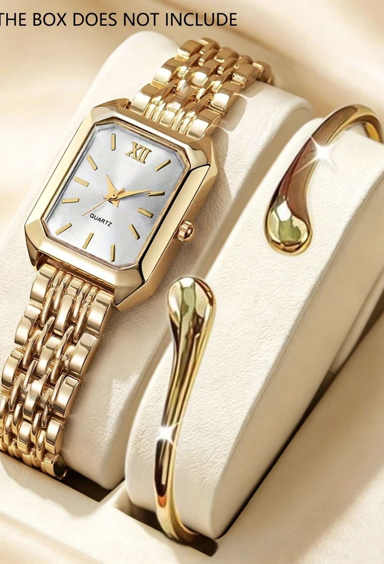 Women's Elegant Elegant Steel Band Square Dial Quartz Wristwatch, Classic Luxury Style (1pc/Set), Wa