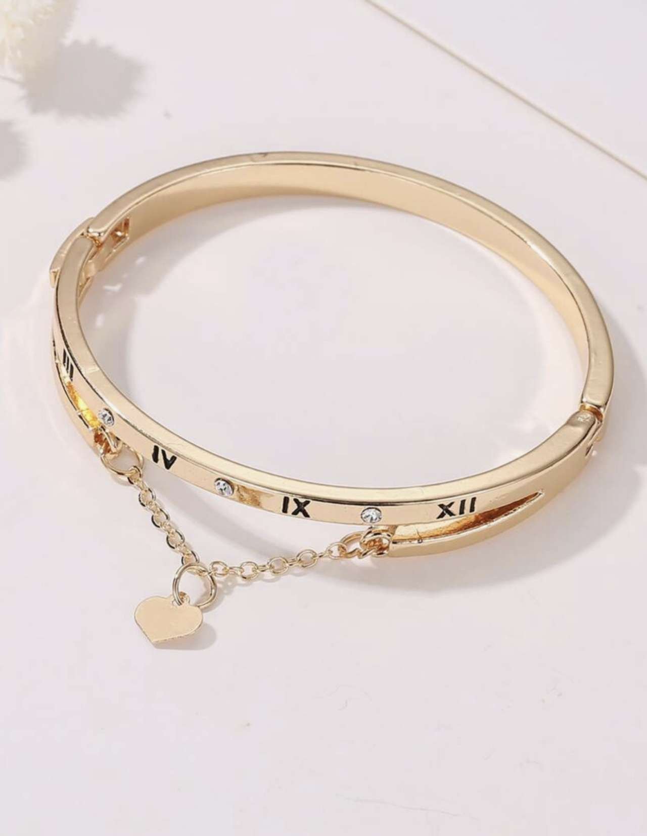 1pc Fashionable Geometric Heart & Tassel Pendant Bracelet Suitable For Women's Daily Wear