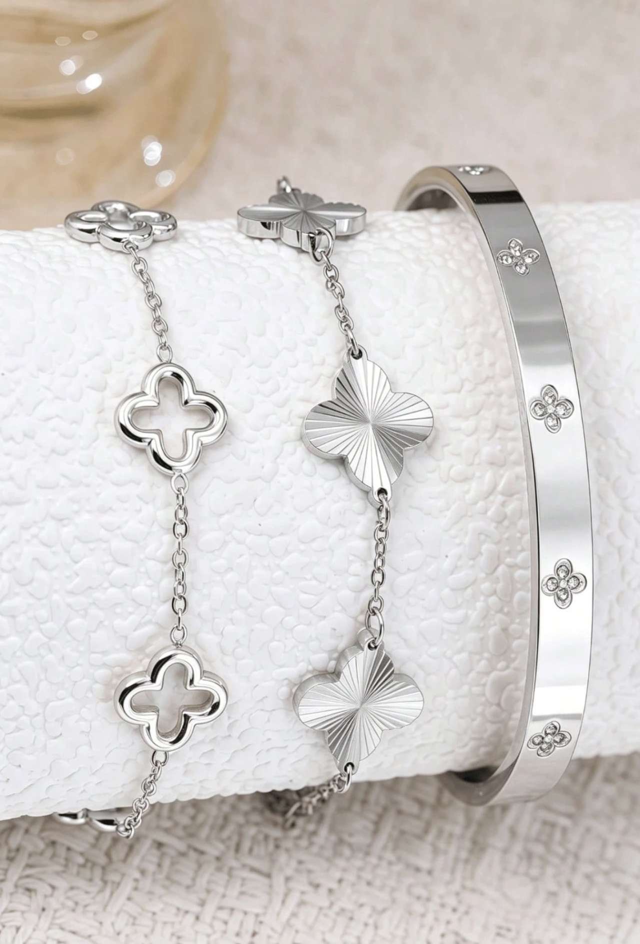 3pcs/1pc Stainless Steel Zirconia Bracelet, Single Row Rhinestone Bracelet, Stackable Shiny Delicate