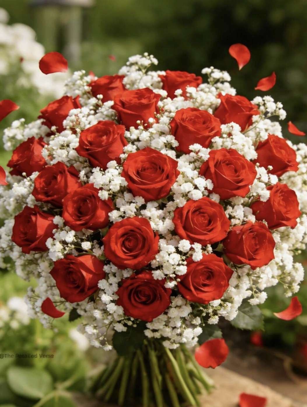 29PCS Red And White Mixed Artificial Rose Bouquet, High-End Faux Flowers, Everlasting, Suitable For 