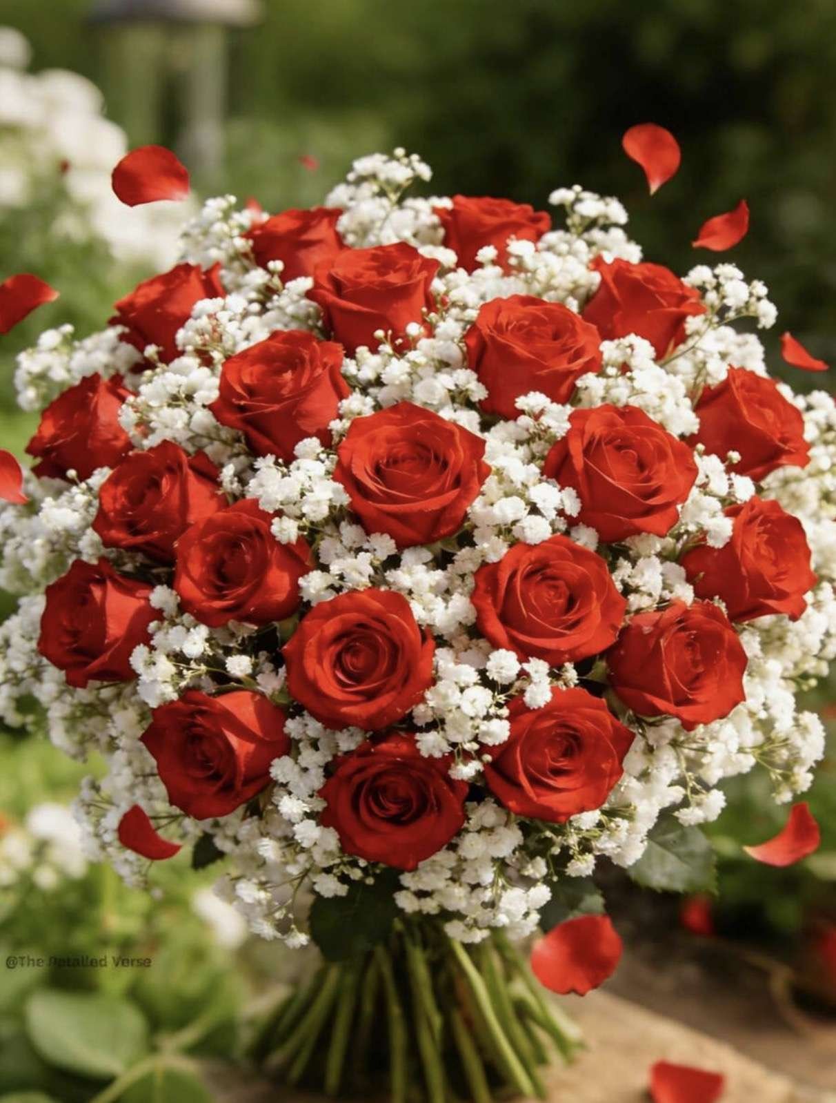 29PCS Red And White Mixed Artificial Rose Bouquet, High-End Faux Flowers, Everlasting, Suitable For 