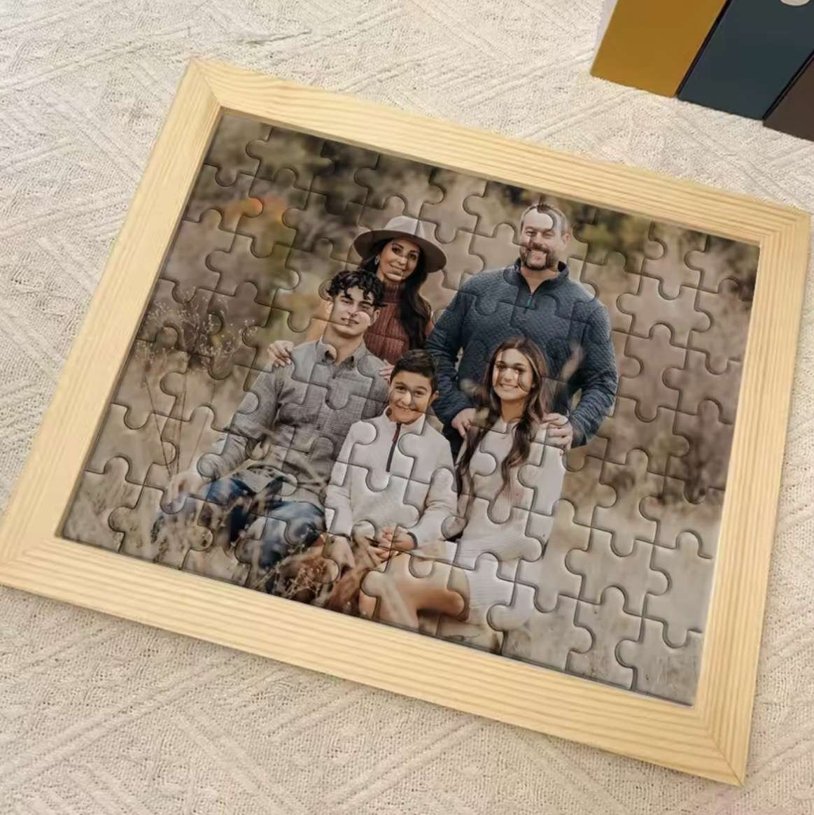 Custom Photo Puzzle,with Frame or Only puzzles,Personalized Picture Jigsaw for Family,DIY Gift Idea,
